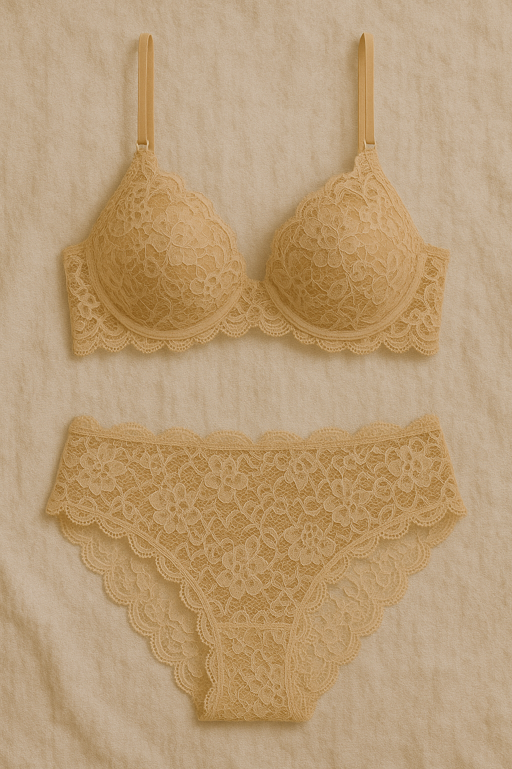 Conjunto com bojo rendado